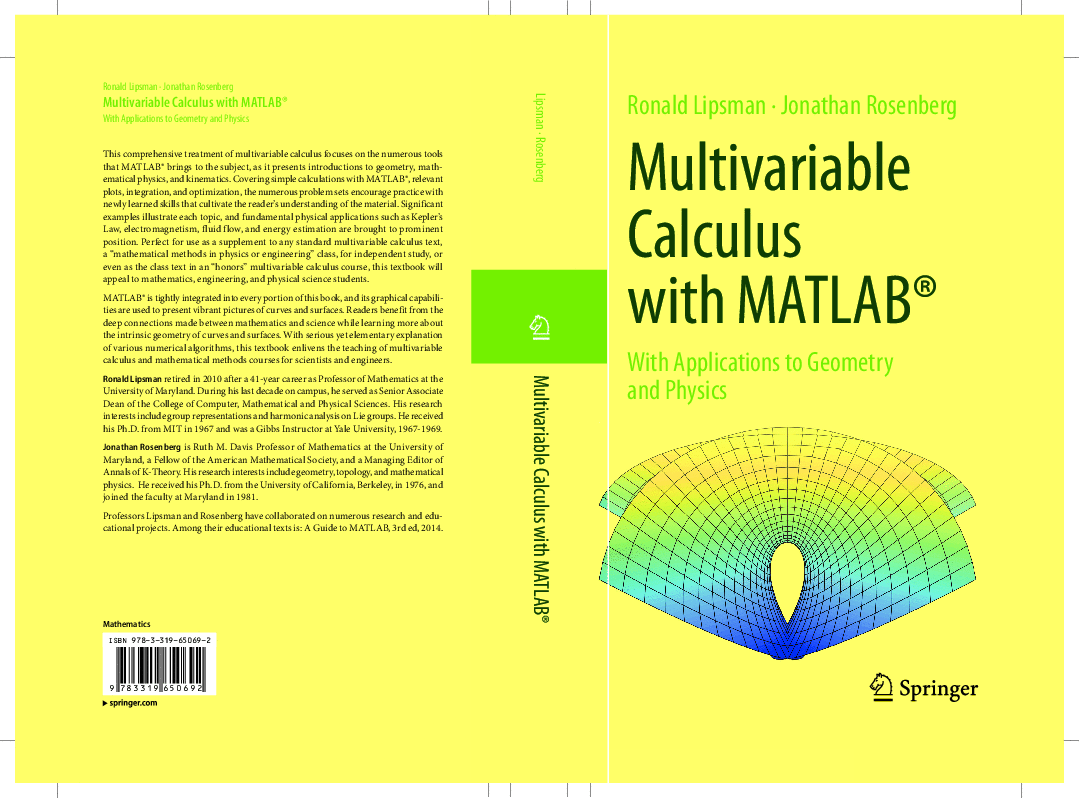 Multivariable Calculus with MATLAB